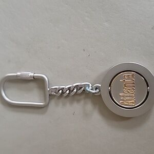 Key Chain Atlanta, GA silver gold.